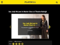 Playbill: See Judy McLane in Master Class at Theatre Raleigh